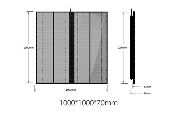 高い明るさの屋内屋外 SMD P2.84 P20 フル カラーのビデオ壁ガラス LED の網