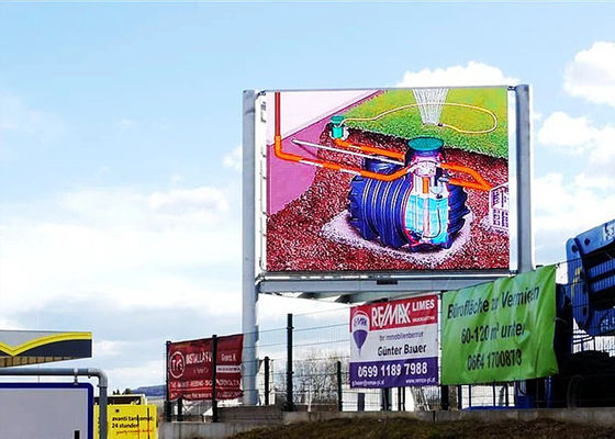 屋外P10mmは設置800x1200mm外の通りによって導かれた表示のための防水アルミニウム キャビネットのLED表示を修理した