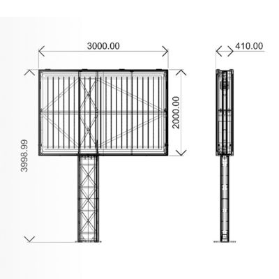 簡単にインストール p6スクリーンサイン 屋外高速道路 電子デジタル広告パネル LED看板ディスプレイ