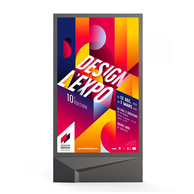 簡単にインストールする 3840Hz IP65 防水 P4 P5 P6 P8 P10 10000nits 屋外 LED Mupi LED デジタルサイン