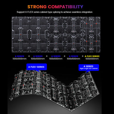 P3.91 50/60hz フレーム変化周波数とGe 800cd/m2の明るさを持つステージレンタル LEDディスプレイ