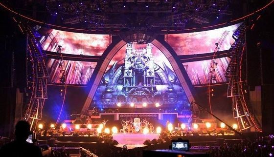 P5舞台の背景のLED表示大きいスクリーンのレンタル ビデオ壁120度の視野角