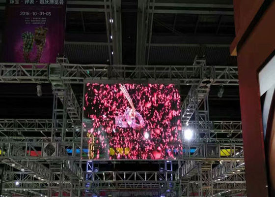 屋内P10透明なLED表示ガラス ビデオ壁のライト級選手9216 Dos/Sqm