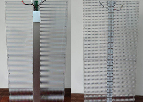 70%透明なLED表示P3.9mmガラス壁LEDスクリーンのライト級選手